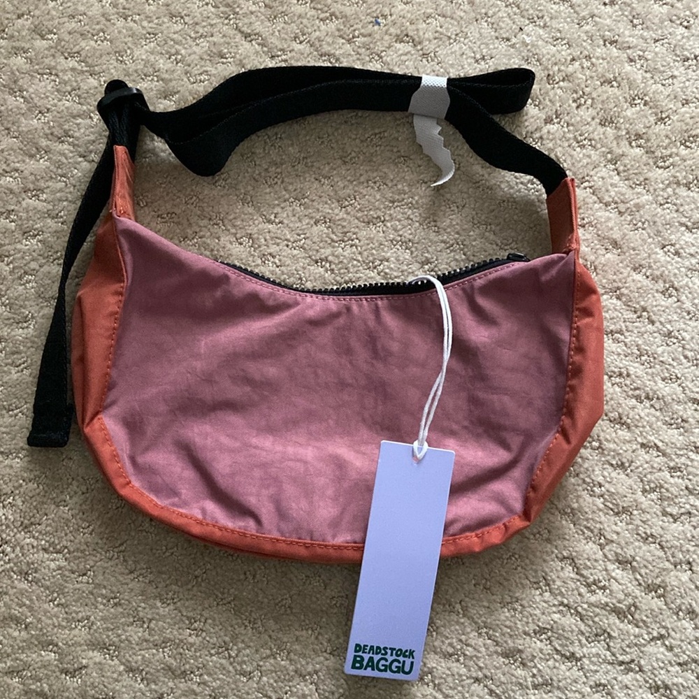 NWT Baggu Deadstock Small Crescent Bag  - Rose Jam Mix